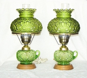 Rare M & S Green Lamp Set - SOLD